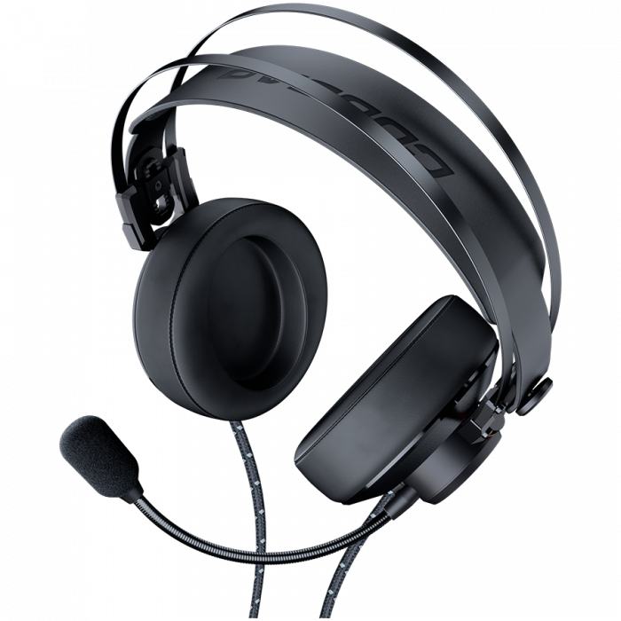 Cougar I VM410 I 3H550P53B.0002 I Headset I 53mm Driver / 9.7mm noise cancelling Mic. / Stereo 3.5mm 4-pole and 3-pole PC adapter / Suspended Headband / Black [4]