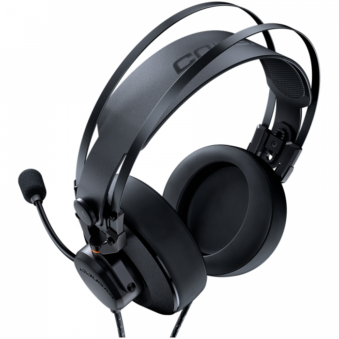 Cougar I VM410 I 3H550P53B.0002 I Headset I 53mm Driver / 9.7mm noise cancelling Mic. / Stereo 3.5mm 4-pole and 3-pole PC adapter / Suspended Headband / Black [5]