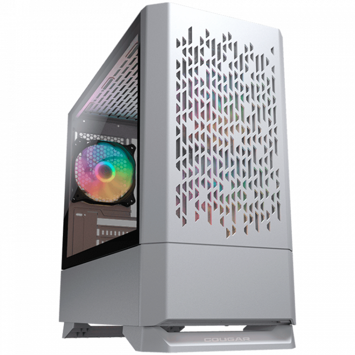 COUGAR | MG140 Air RGB White | PC Case | Mini Tower / Air Vents Front Panel / 3 x ARGB Fans / 4mm TG Left Panel [1]