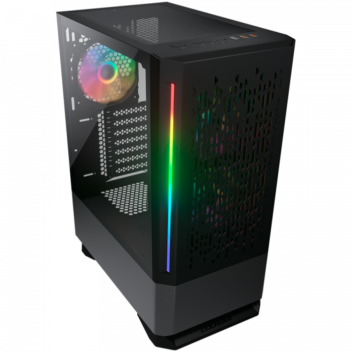COUGAR | MX430 Air RGB Black | PC Case | Mid Tower / Air Vents Front Panel with ARGB strips / 3 x ARGB Fans / 4mm TG Left Panel [2]