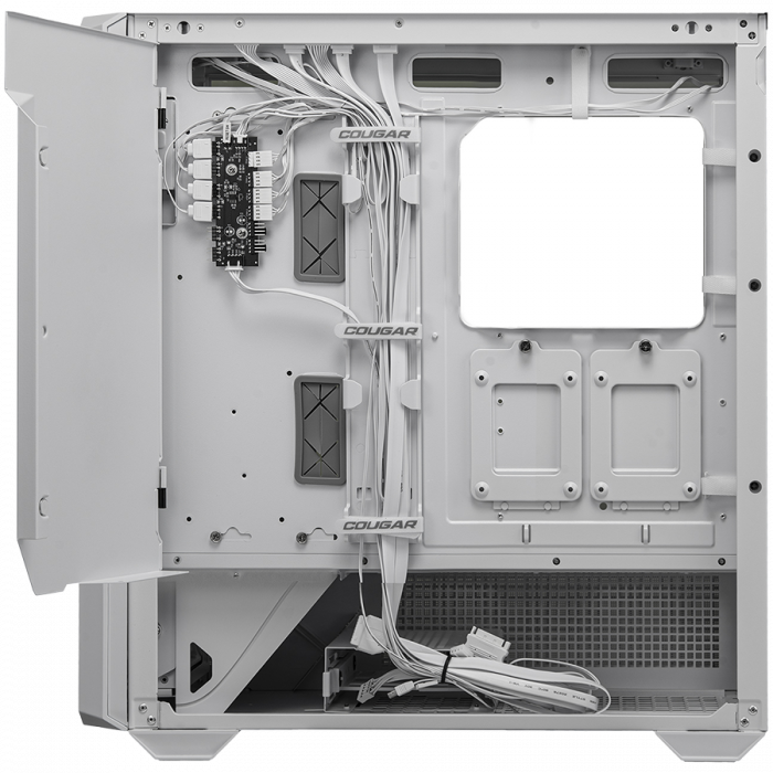 COUGAR | MX600 White | PC Case | Mid Tower / Mesh Front Panel / 3 x 140mm + 1 x 120mm Fans / Transparent Left Panel [9]