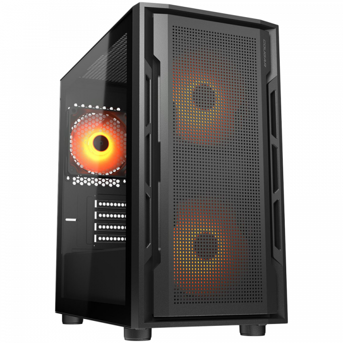 COUGAR | Uniface Mini RGB Black| PC Case | Mini Tower / Mesh Front Panel / 2 x 140mm RGB Fans + 1 x 120mm RGB Fan / TG Left Panel [1]