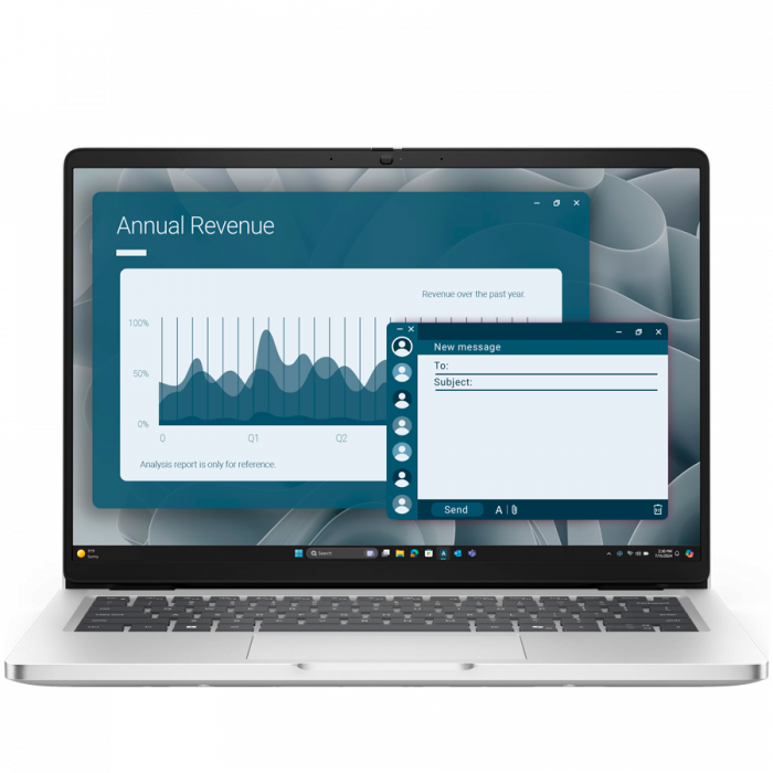 Dell Pro 14,14"FHD+(1920x1200)60Hz 300nits 45% NTSC,AMD Ryzen AI 7 350(24MB cache,8Cores,16Threads/up to 5.0GHz)16GB(1x16)5600MT/s,512 GB SSD,AMD Radeon 860M Graphics,Wi-Fi 6E MT7922(2x2)+BT 5.3,Backl [1]