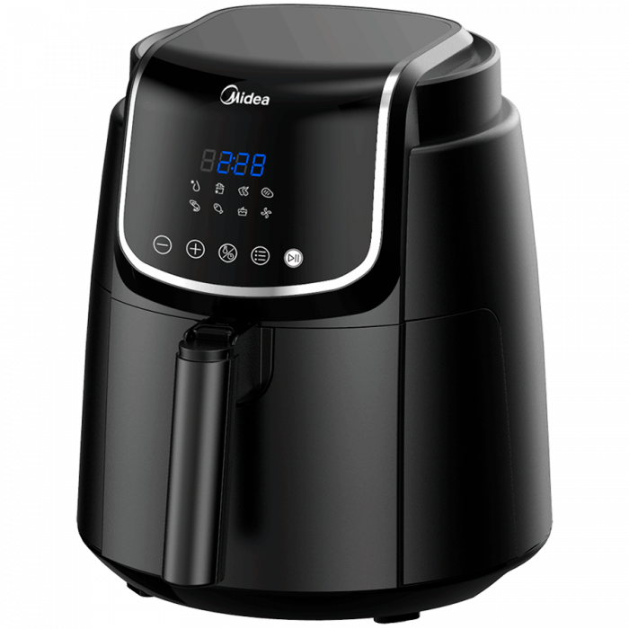 Air fryer, 3.5L big capacity, 1500W strong power, adjustable temperature up to 200 °C, multi-functional: air frying, roasting, baking, grilling, frying basket with rapid hot air circulation system, pr [1]