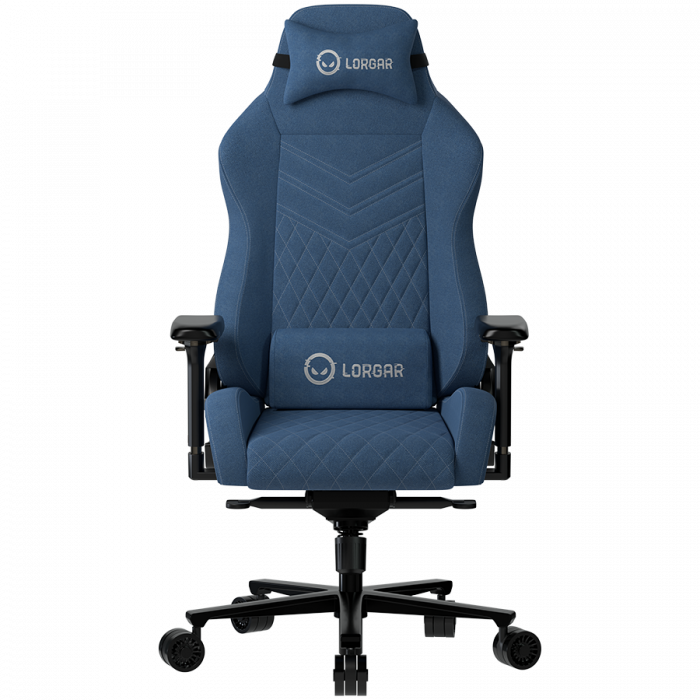 LORGAR Ace 422, Gaming chair, Anti-stain durable fabric, 1.8 mm metal frame, multiblock mechanism, 4D armrests, 5 Star aluminium base, Class-4 gas lift, 75mm PU casters, Blue [1]