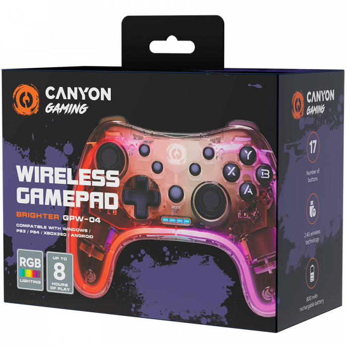 CANYON gamepad Brighter GPW-04 Dongle Wireless Crystal [2]