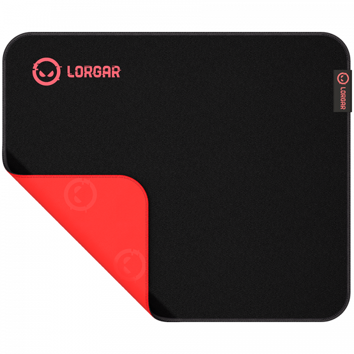 Lorgar Main 323, Gaming mouse pad, Precise control surface, Red anti-slip rubber base, size: 360mm x 300mm x 3mm, weight 0.21kg [2]