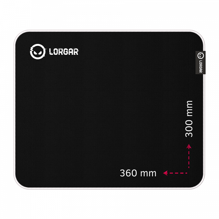 Lorgar Legacer 753, Gaming mouse pad, Ultra-gliding surface, Purple anti-slip rubber base, size: 360mm x 300mm x 3mm, weight 0.23kg [1]