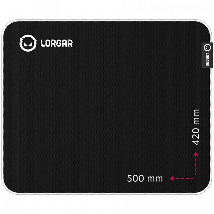 Lorgar Legacer 755, Gaming mouse pad, Ultra-gliding surface, Purple anti-slip rubber base, size: 500mm x 420mm x 3mm, weight 0.45kg [1]
