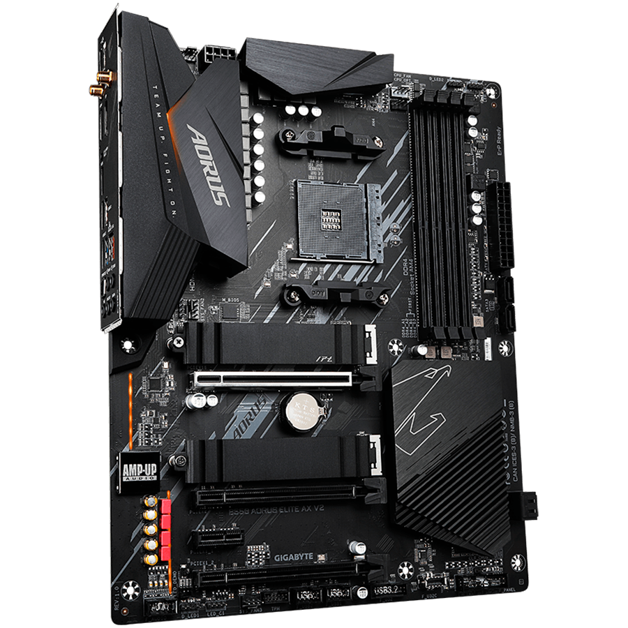 Gigabyte Main Board desktop B550 AORUS ELITE AX V2 (AM4, 4xDDR4, 3xPCIe x16, 1xPCIe X1, 2xM.2, 4xSATAIII, RAID, 2xUSB3.2 Gen2, 5x USB3.2 Gen1,1xUSB Type-C, 6xUSB 2.0/1.1, DP, HDMI, Realtek ALC1200, Wi [2]