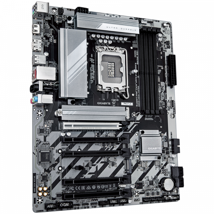 GIGABYTE Mainboard Desktop B860 DS3H WIFI6E (LGA1851, Ultra CPU, 4xDDR5, 1xHDMI, 1xDP, 2.5GLAN, WiFi 6E, BT5.3, 1xPCIe x16 5.0, 4xPCIe x16 slots, supporting PCIe 4.0 x1, 2xM.2, 4xSATA3) ATX [2]