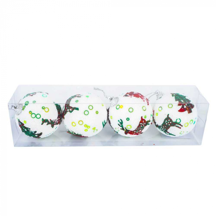 GLOBURI POM CRACIUN, 6 CM, 4 BUC/SET A2020-69 [4]