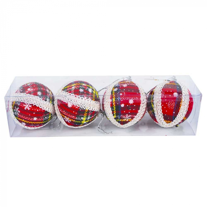 GLOBURI POM CRACIUN, 6 CM, 4 BUC/SET A2020-70 [3]