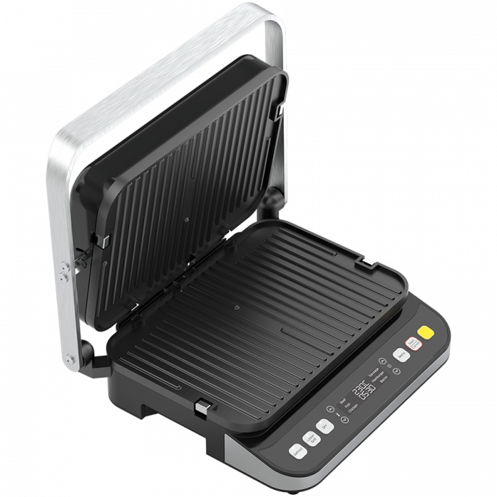 AENO ''Electric Grill EG5: 2000W, 2 heating modes - Lower Grill, Both Grills, 6 preset programs, Defrost, Max opening angle -180°, Temperature regulation, Timer, Removable double-sided plates, Plate s [3]