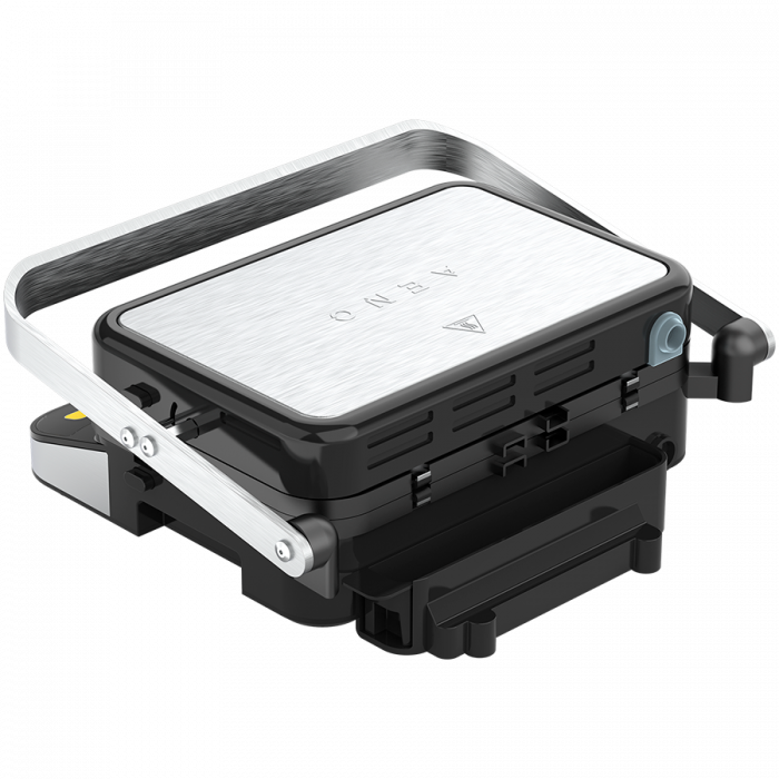 AENO ''Electric Grill EG5: 2000W, 2 heating modes - Lower Grill, Both Grills, 6 preset programs, Defrost, Max opening angle -180°, Temperature regulation, Timer, Removable double-sided plates, Plate s [8]