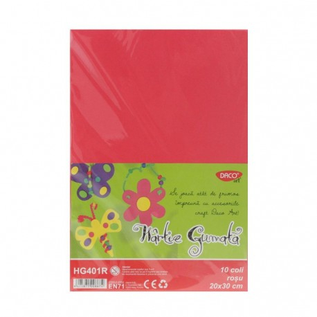 HARTIE GUMATA HG401R 20X30 CM ROSU DACO [1]