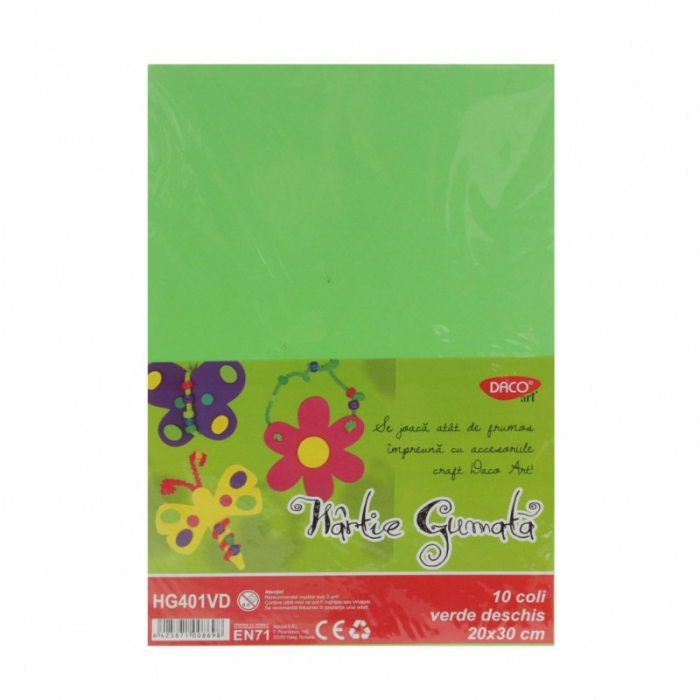 HARTIE GUMATA HG401VD 20X30 CM VERDE DESCHIS DACO [1]