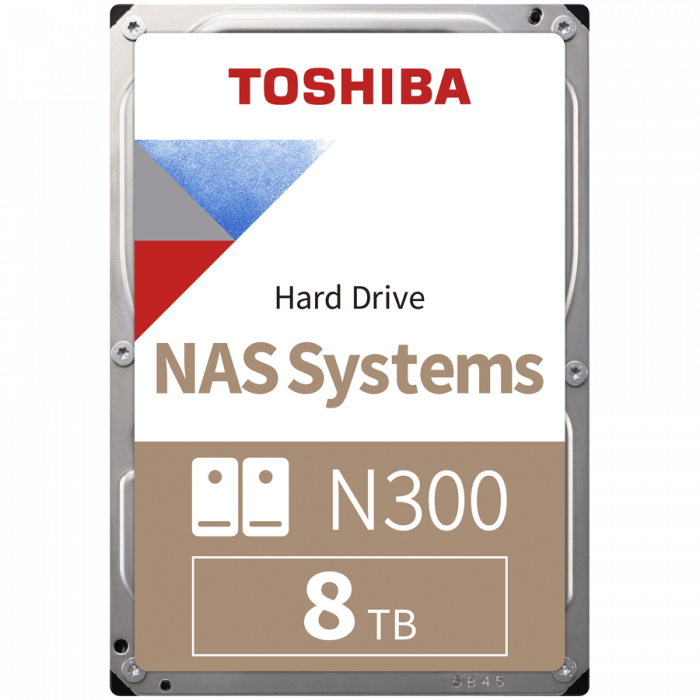 HDD NAS TOSHIBA N300 8TB CMR, 3.5'', 512MB, 7200RPM, SATA, TBW: 180 [1]