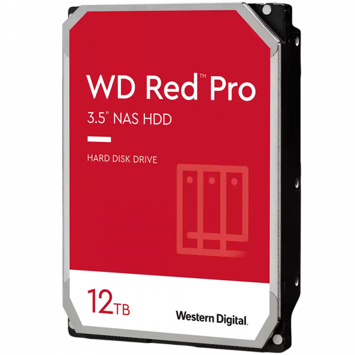 HDD NAS WD Red Pro 12TB CMR, 3.5'', 512MB, 7200 RPM, SATA, TBW: 550 [1]