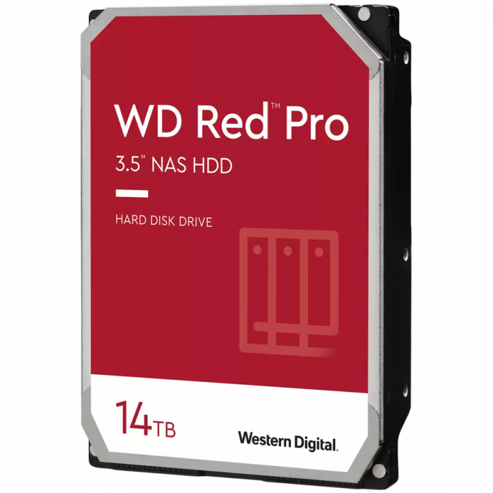 HDD NAS WD Red Pro 14TB CMR, 3.5'', 512MB, 7200 RPM, SATA, TBW: 550 [1]