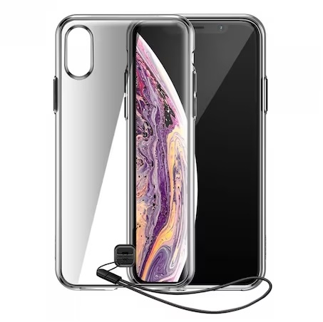 Husa Baseus Key Case, pentru iPhone XS Max, Negru Transparent [2]