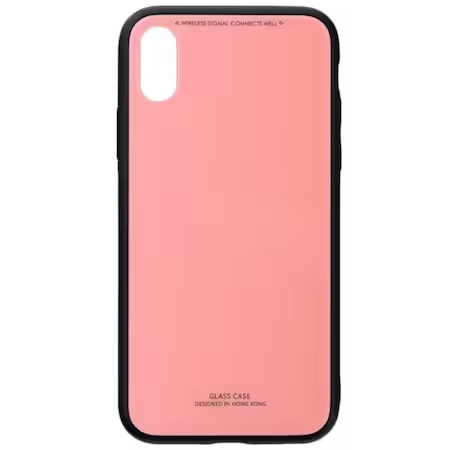 Husa Glass Case - Apple iPhone X, Roz [1]