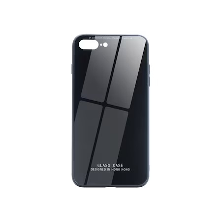 Husa Glass Case, iPhone 6/6s Plus, Negru [1]