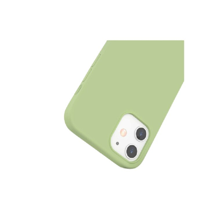 Husa silicon antisoc cu microfibra in interior compatibila cu Iphone 12, Verde [4]