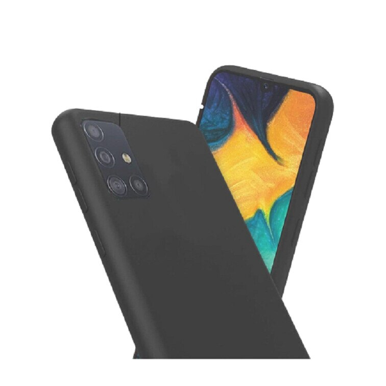Husa silicon antisoc cu microfibra in interior compatibila cu Samsung Galaxy A71 Negru [3]