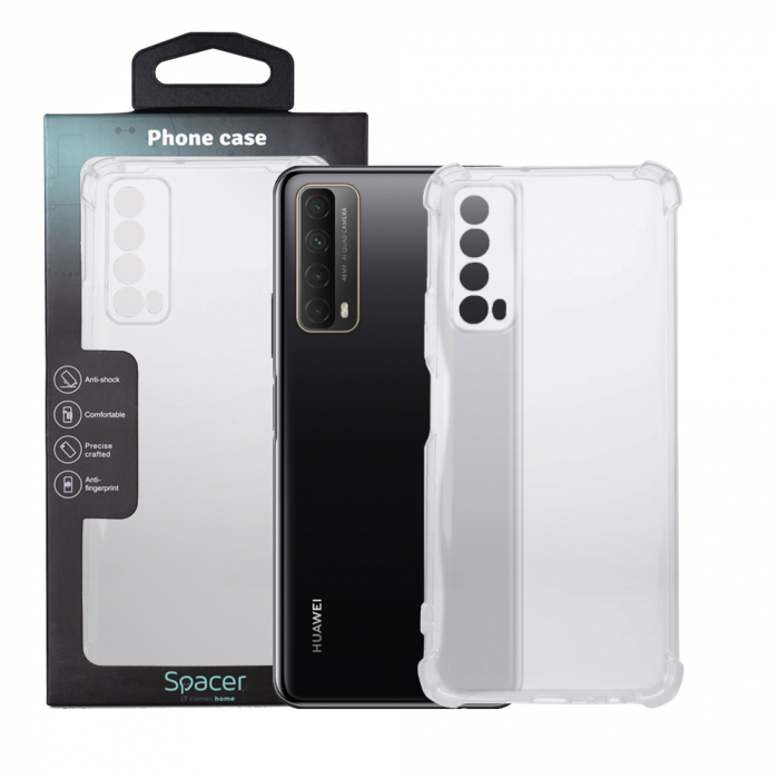 Husa Spacer pentru Huawei P Smart 2021, protectie suplimentara antisoc la colturi, material flexibil TPU, SPPC-HU-P-S-CLR, Transparenta [1]