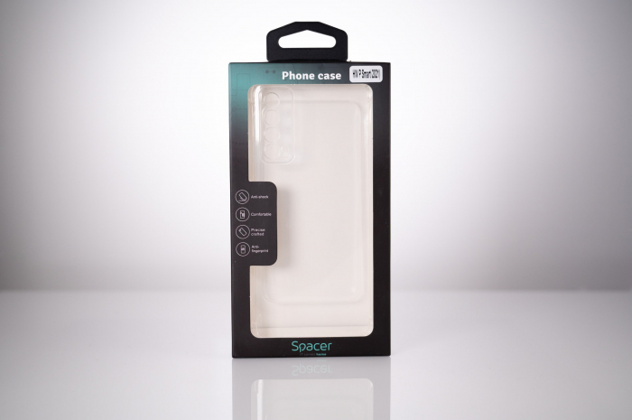 Husa Spacer pentru Huawei P Smart 2021, protectie suplimentara antisoc la colturi, material flexibil TPU, SPPC-HU-P-S-CLR, Transparenta [4]