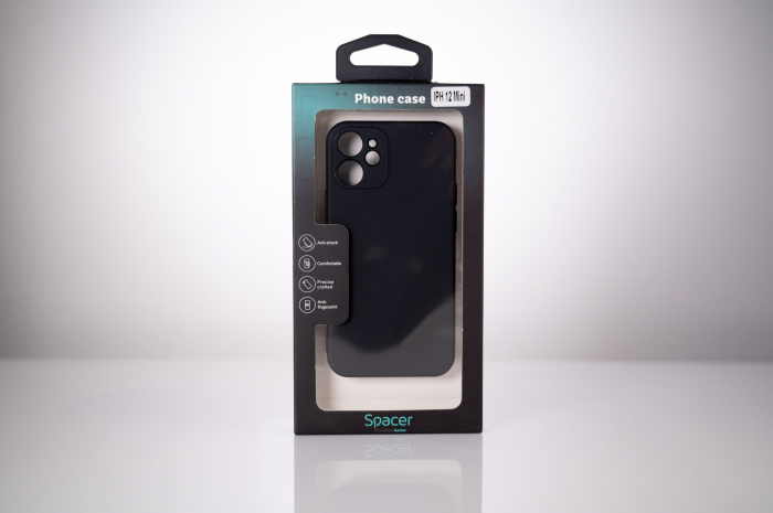 HUSA SMARTPHONE Spacer, Iphone 12 Mini, TPU, NEGRU [6]