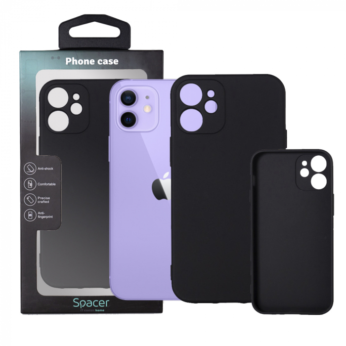 HUSA SMARTPHONE Spacer, Iphone 12 Mini, TPU, NEGRU [1]