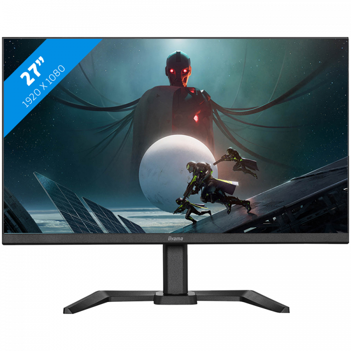 IIYAMA 27" ETE Fast IPS Gaming, G-Master Red Eagle, FreeSync Premium, 1920x1080@165Hz, 250cd/m², 1100:1, HDMI, DisplayPort, 0,8ms (MPRT), Speakers, USB-HUB (2x2.0), Black Tuner, 15cm Height Adj. Stand [1]