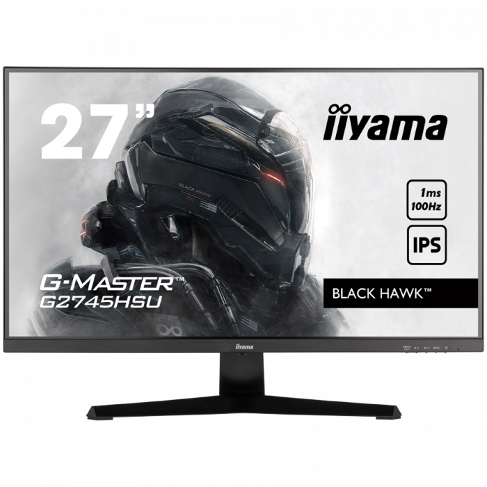 IIYAMA Monitor LED G2745HSU-B2 27" IPS 1920 x 1080 @100Hz 16:9 300 cd/m² 1300:1 1ms HDMI DP USB Speakers 2 x 2W Tilt [1]