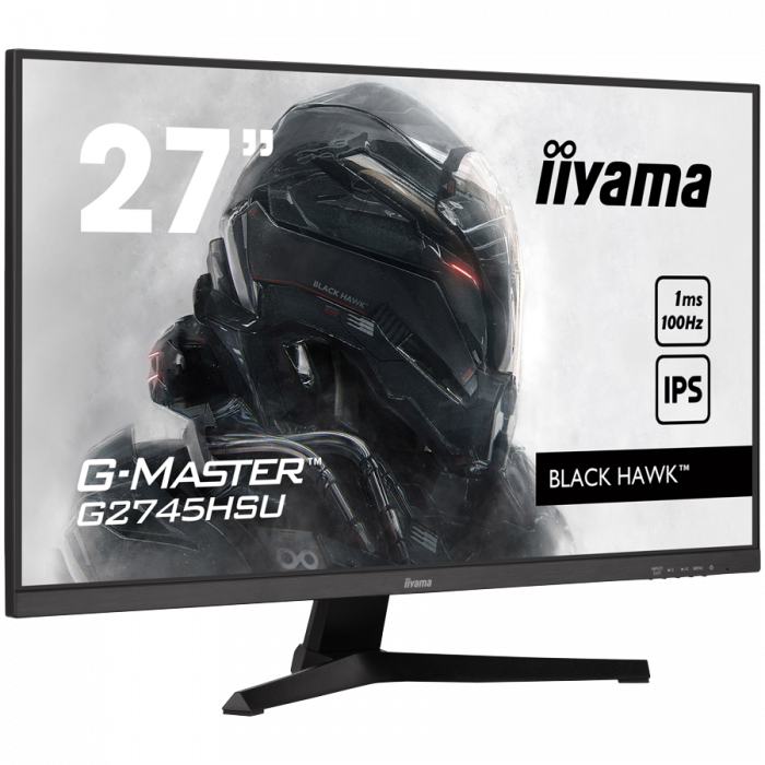 IIYAMA Monitor LED G2745HSU-B2 27" IPS 1920 x 1080 @100Hz 16:9 300 cd/m² 1300:1 1ms HDMI DP USB Speakers 2 x 2W Tilt [2]