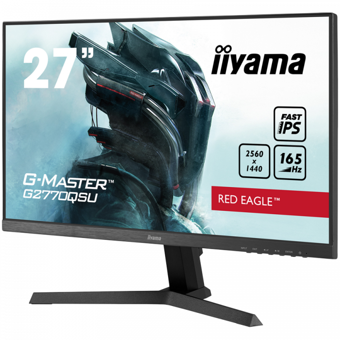 IIYAMA Monitor LED G2770QSU-B1 Fast IPS, matte finish 2560 x 1440 @165Hz 400 cd/m² 0.5ms HDMI DP USB Hub tilt [3]