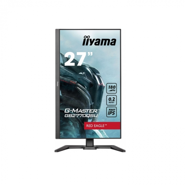IIYAMA Monitor LED GB2770QSU-B6 27" Fast IPS Gaming 2560 x 1440 @180Hz 400 cd/m² 1200:1 0.2ms HDMI DP 4xUSB 3.2 swivel, tilt, pivot (rotation both sides) [2]