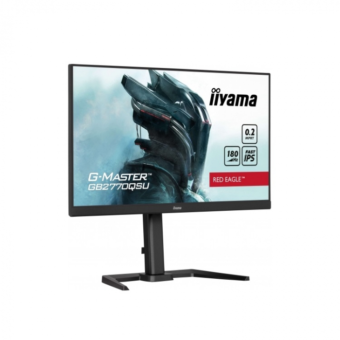 IIYAMA Monitor LED GB2770QSU-B6 27" Fast IPS Gaming 2560 x 1440 @180Hz 400 cd/m² 1200:1 0.2ms HDMI DP 4xUSB 3.2 swivel, tilt, pivot (rotation both sides) [5]