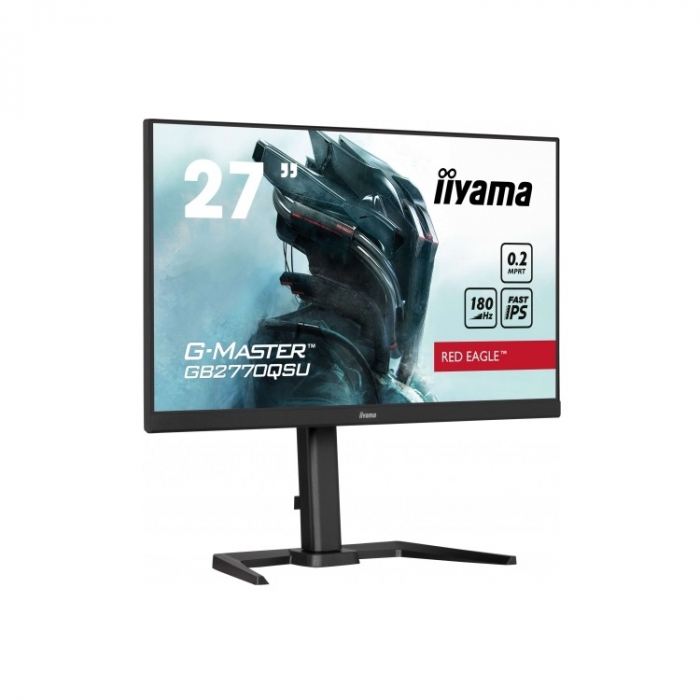 IIYAMA Monitor LED GB2770QSU-B6 27" Fast IPS Gaming 2560 x 1440 @180Hz 400 cd/m² 1200:1 0.2ms HDMI DP 4xUSB 3.2 swivel, tilt, pivot (rotation both sides) [6]