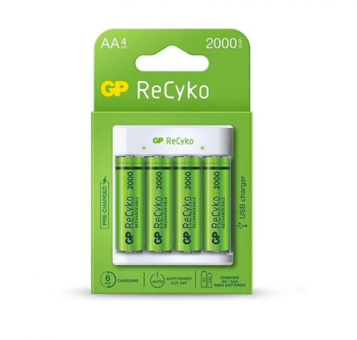 Incarcator GP Batteries include 4 x 2100 mAh GPACSE411001 [1]