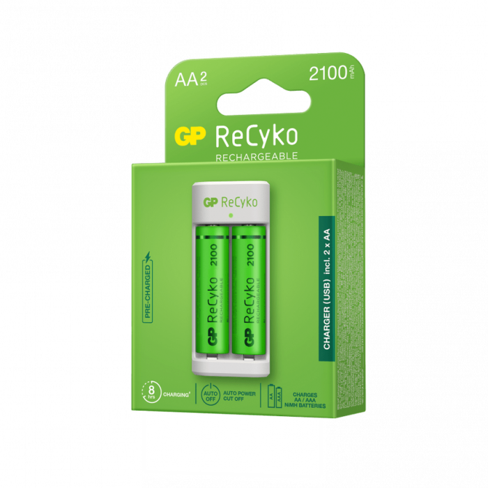Incarcator GP Batteries, Recyko include 2 x 2100 mAh GPACSE211001 [1]
