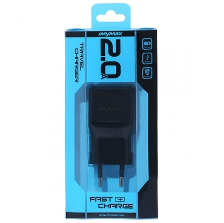 Incarcator Priza iMyMax, Fast Charge, 2 A, Negru [2]
