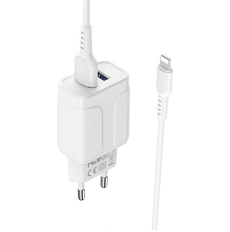 Incatcator retea Borofone A37A, 2XUSB + cablu Lightning, Alb [4]