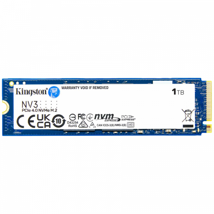 Kingston SSD 1TB NV3 M.2 2280 PCIe 4.0 NVMe SSD , EAN: 740617344790 [1]