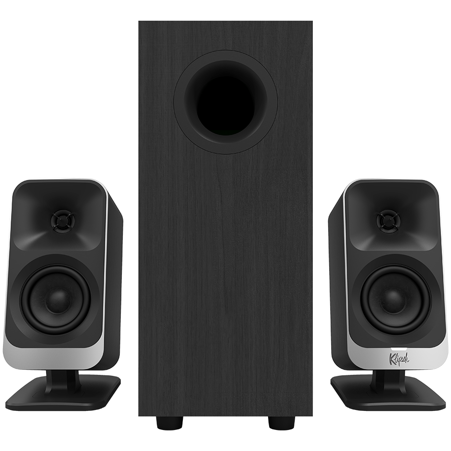 Klipsch ProMedia Lumina 2.1 Gaming Audio System with Subwoofer and LED Lighting Effects Built-in, Black [2]