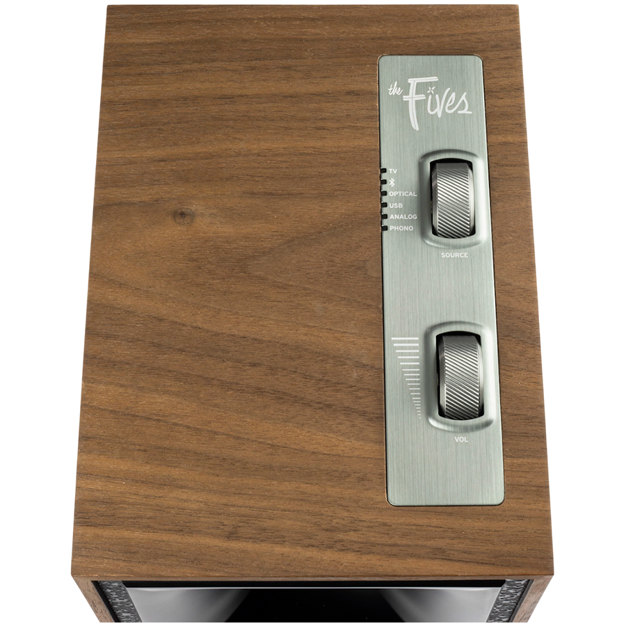Klipsch The Fives Powered Speakers (Walnut, Pair) [4]