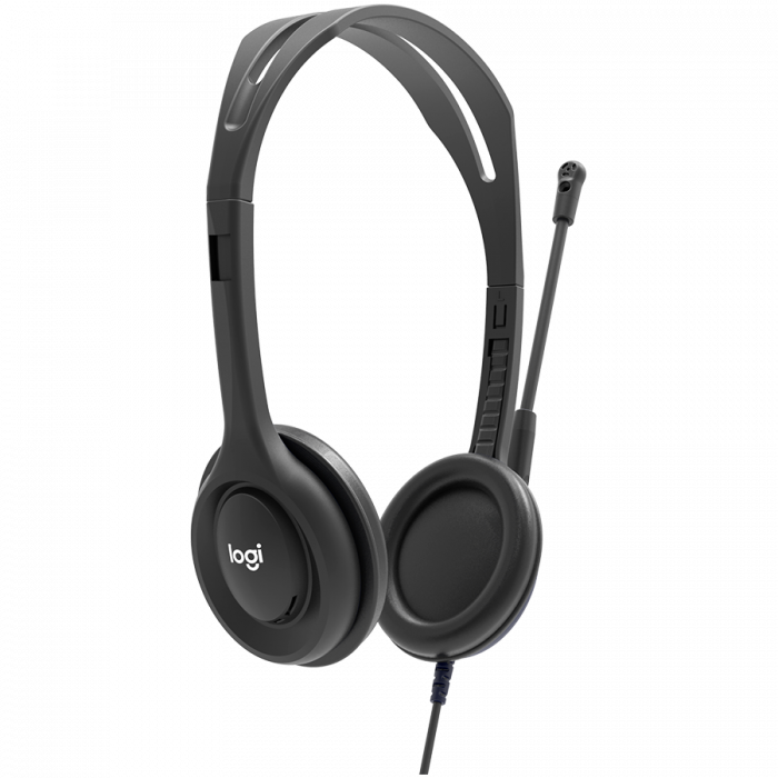 LOGITECH H111 Corded Stereo Headset - BLACK - 3.5 MM [2]