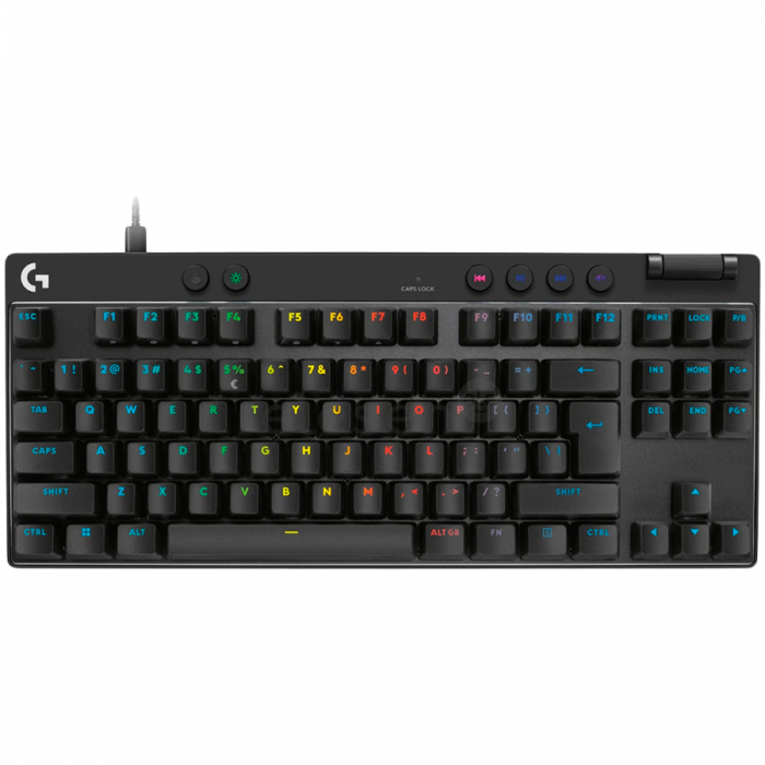 LOGITECH PRO X TKL RAPID Gaming Keyboard - BLACK - US INT'L - USB - EMEA28i-935 - LINEAR [1]
