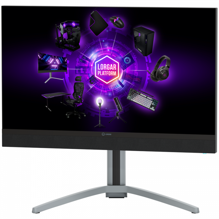 LORGAR 27MP1, UHD MiniLED Gaming Monitor Pro, 27'' (3840*2160) fast IPS flat monitor, black/milky grey [3]